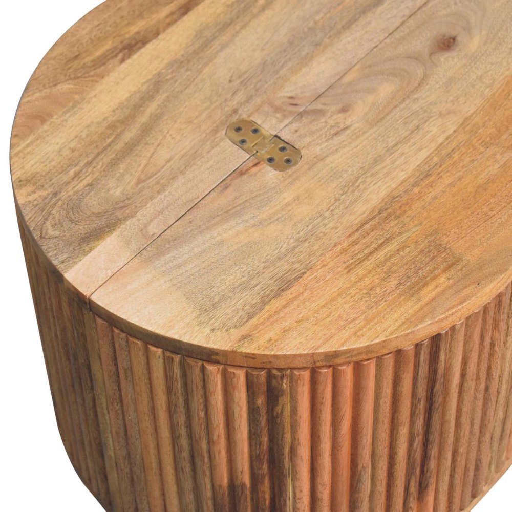 32" Brown Solid Wood Round Lift Top Coffee Table HomeRoots