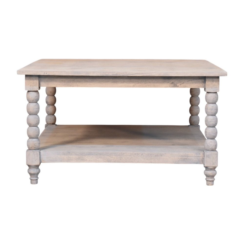 32" Brown Solid Wood Square Coffee Table With Drawer HomeRoots