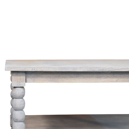 32" Brown Solid Wood Solid Coffee Table With Drawer HomeRoots