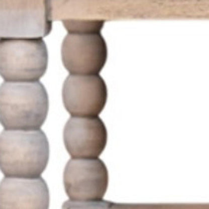 43" Brown Solid Wood Solid Coffee Table With Drawer HomeRoots