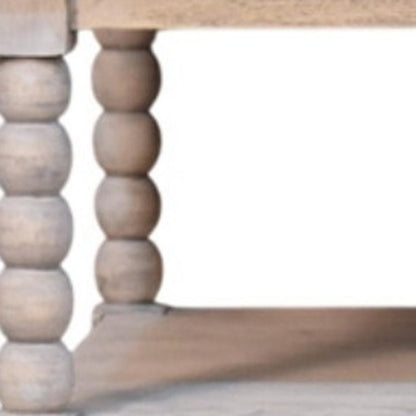 43" Brown Solid Wood Solid Coffee Table With Drawer HomeRoots