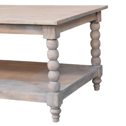 43" Brown Solid Wood Coffee Table With Drawer HomeRoots