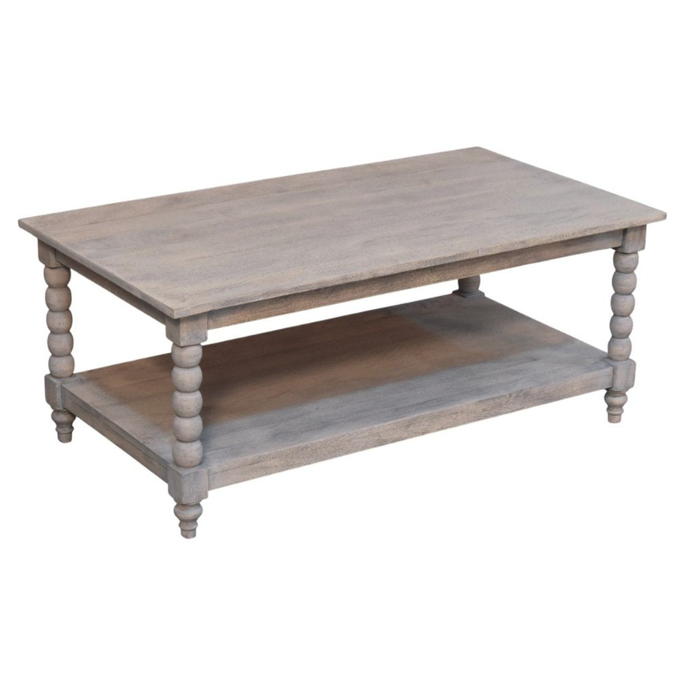 43" Brown Solid Wood Coffee Table With Drawer HomeRoots
