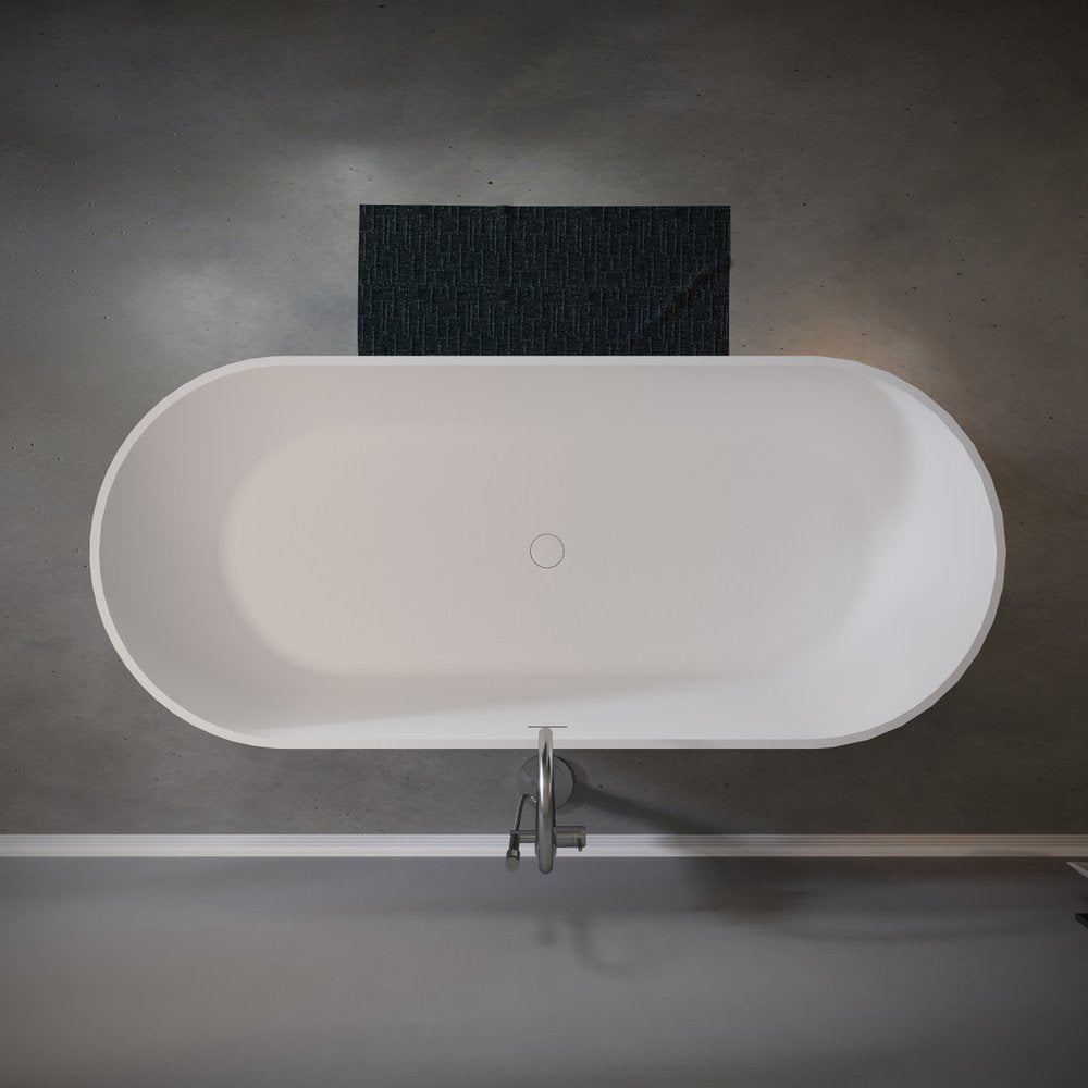 59" White Acrylic Oval Bath Tub HomeRoots