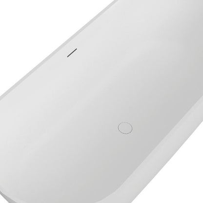 59" White Acrylic Oval Bath Tub HomeRoots