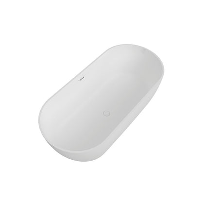 59" White Acrylic Oval Bath Tub HomeRoots
