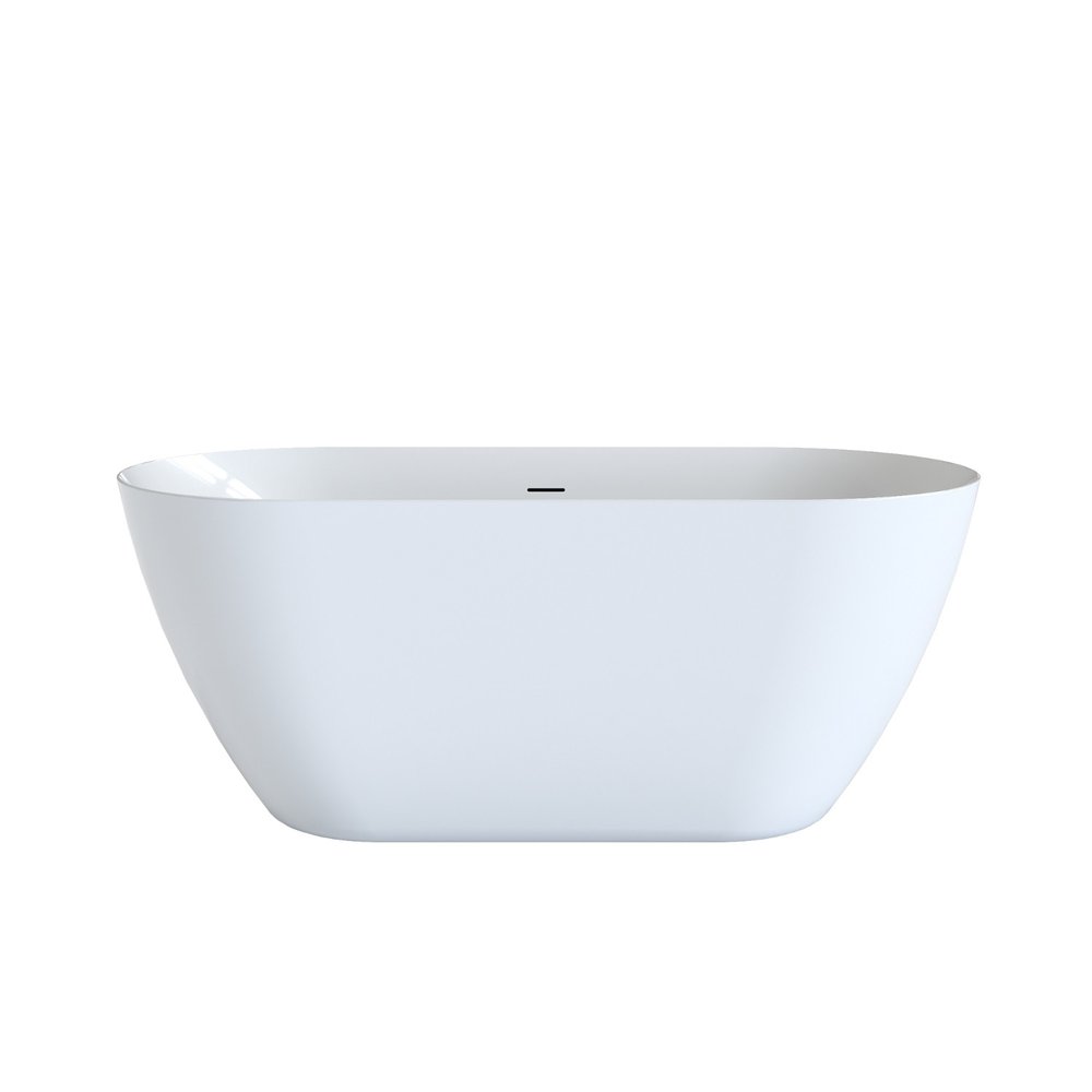 59" White Acrylic Oval Bath Tub HomeRoots