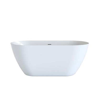 59" White Acrylic Oval Bath Tub HomeRoots