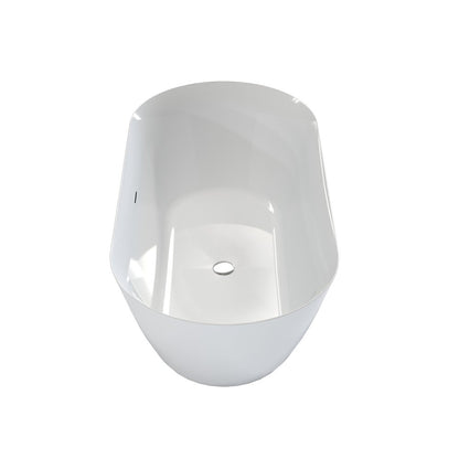 59" White Acrylic Oval Bath Tub HomeRoots