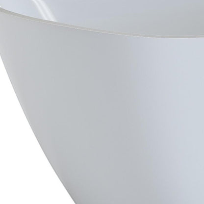 59" White Acrylic Oval Bath Tub