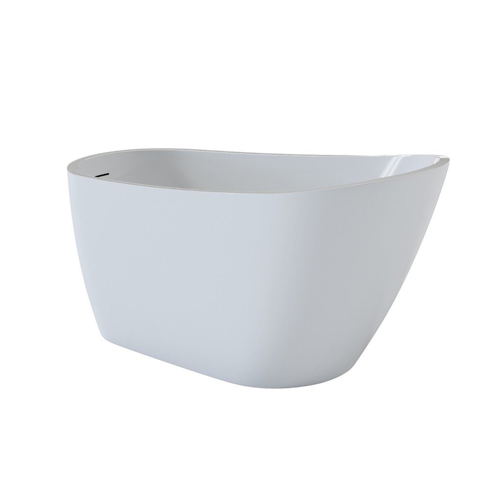 59" White Acrylic Oval Bath Tub HomeRoots
