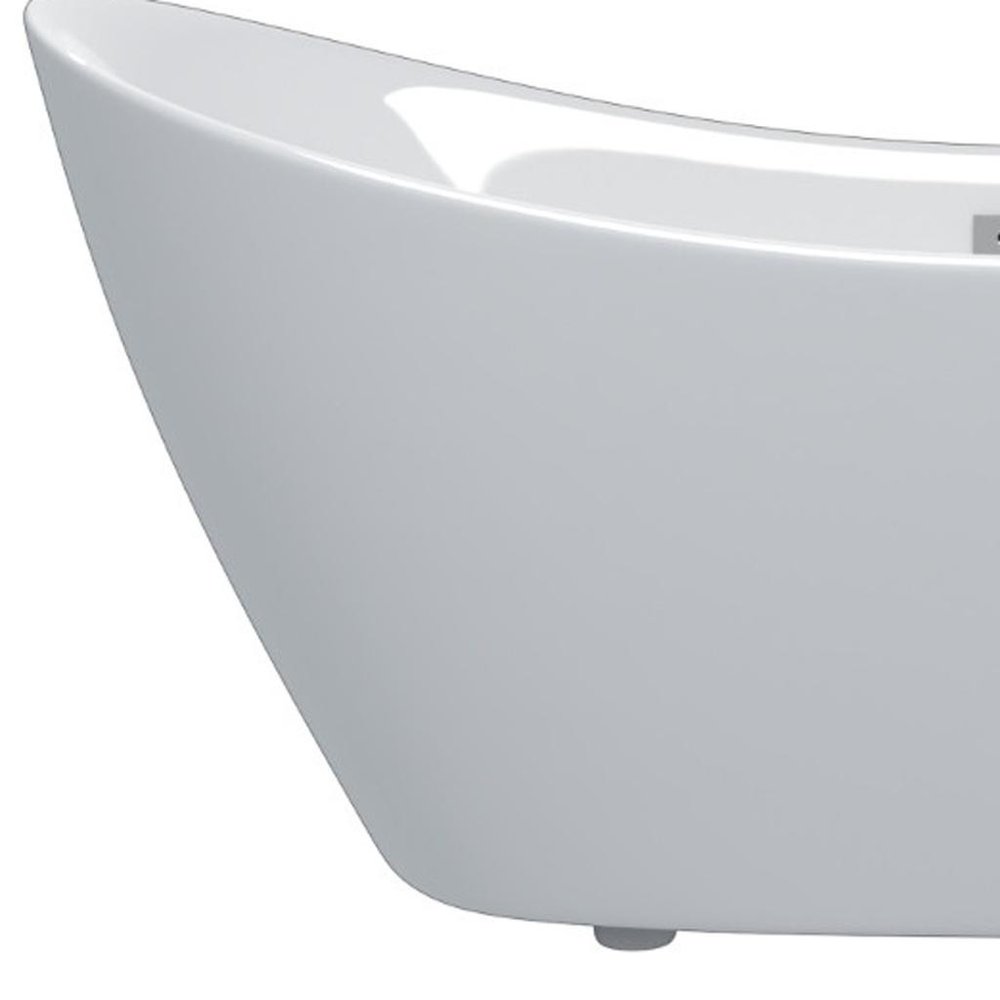 59" White Acrylic Oval Bath Tub HomeRoots