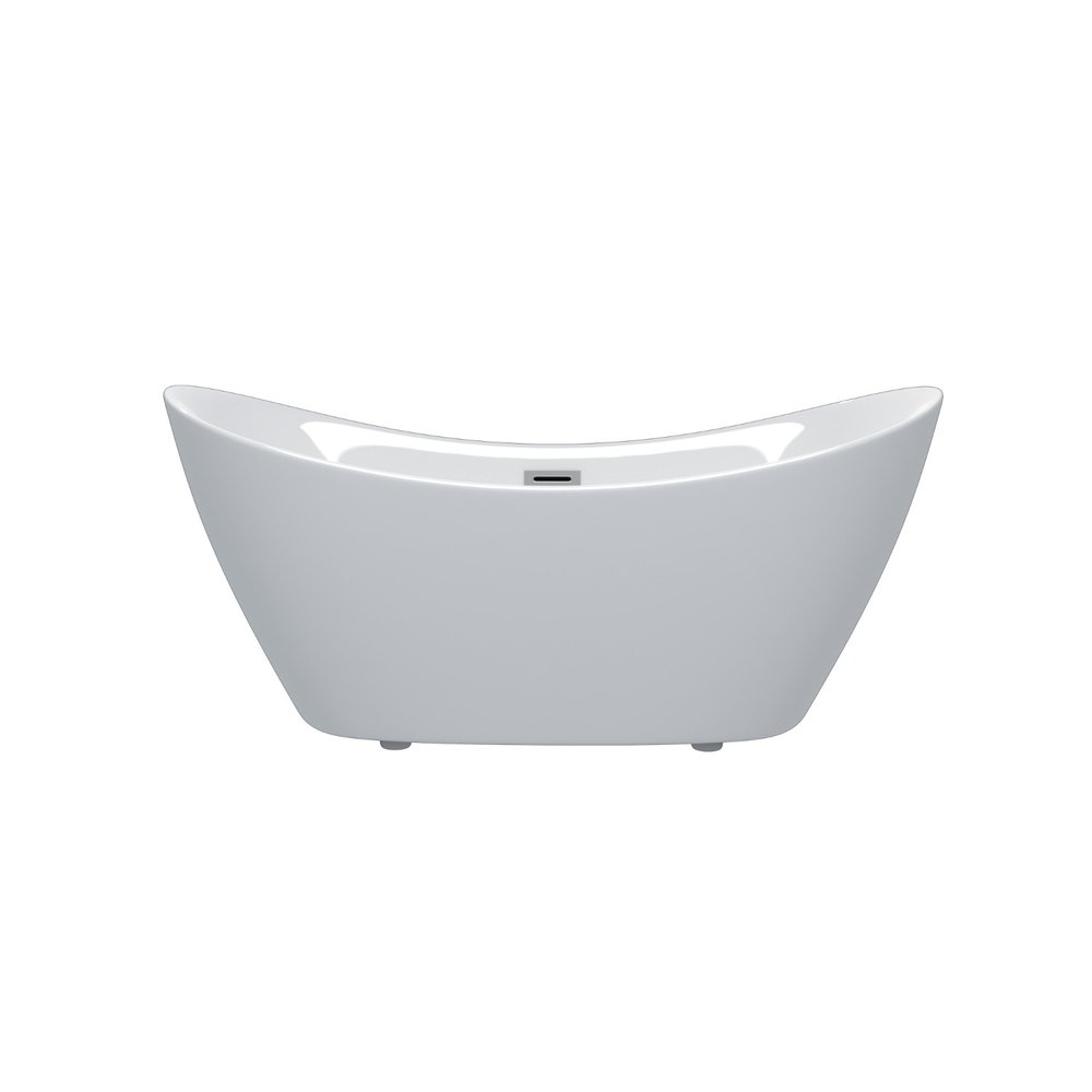 59" White Acrylic Oval Bath Tub HomeRoots