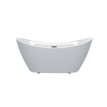 59" White Acrylic Oval Bath Tub HomeRoots
