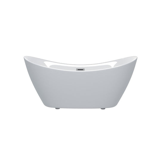 59" White Acrylic Oval Bath Tub HomeRoots