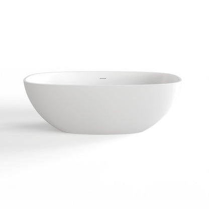 67" White Acrylic Oval Bath Tub HomeRoots