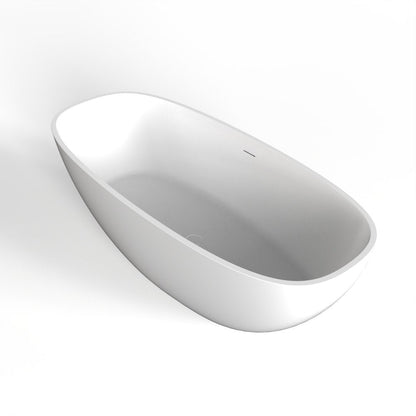 67" White Acrylic Oval Bath Tub