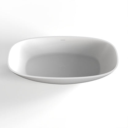 67" White Acrylic Oval Bath Tub HomeRoots