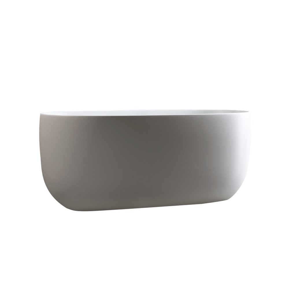 47" White Acrylic Oval Bath Tub — view 7