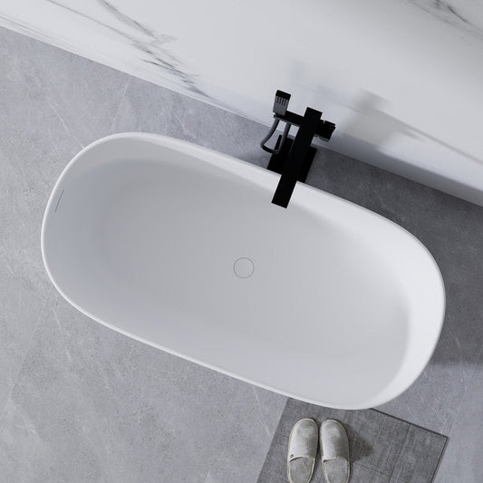 51" White Acrylic Oval Bath Tub HomeRoots