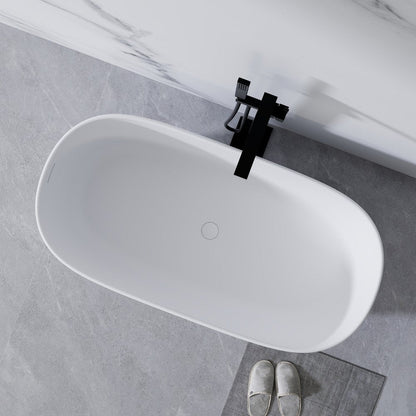 51" White Acrylic Oval Bath Tub HomeRoots