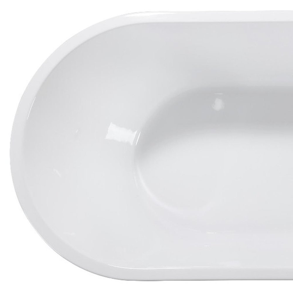 55" White Acrylic Oval Bath Tub HomeRoots