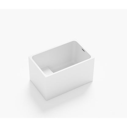 43" White Acrylic Bath Tub HomeRoots