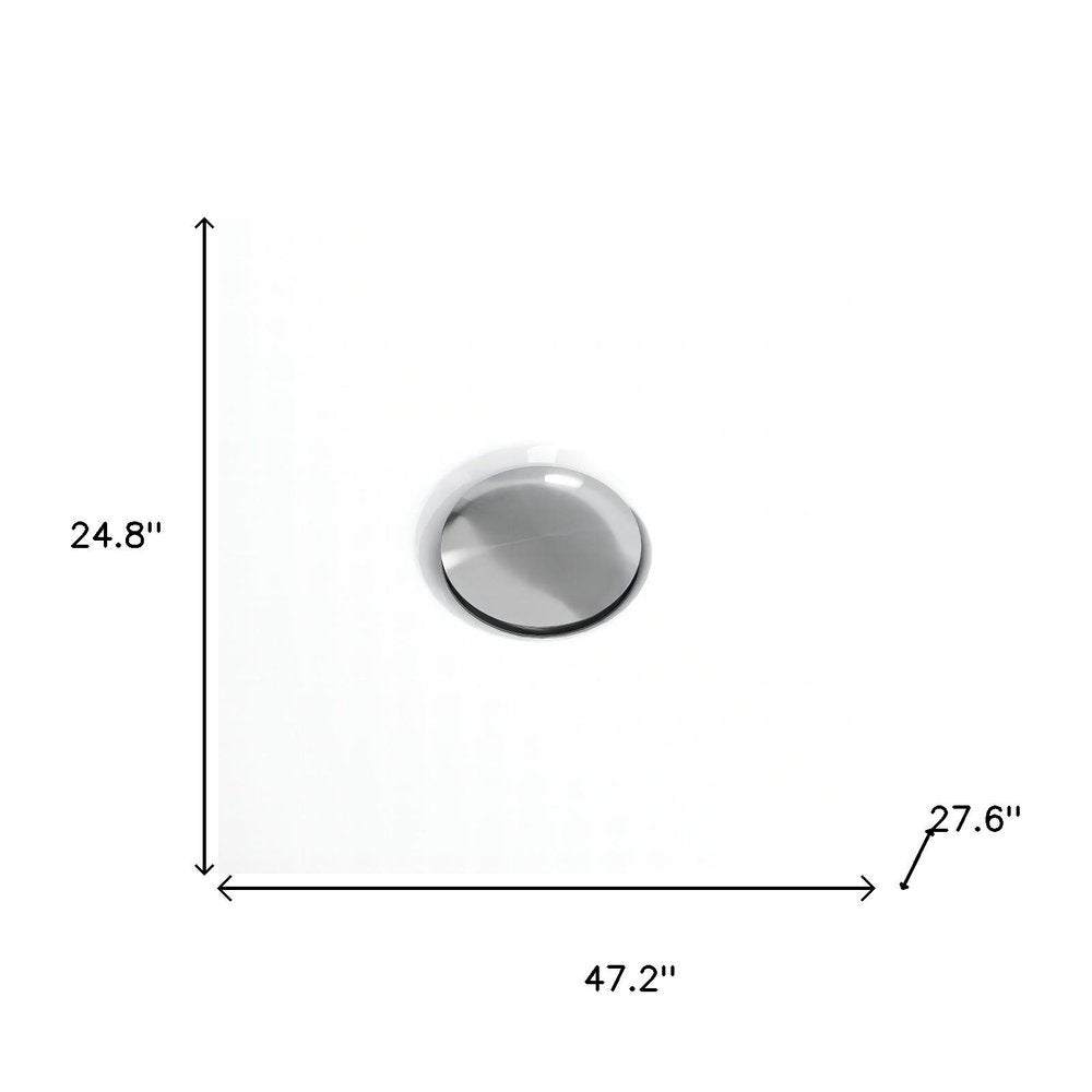 47" White Acrylic Bath Tub — view 3