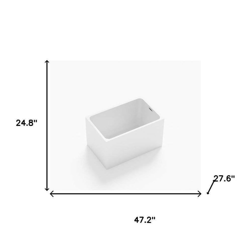 47" White Acrylic Bath Tub HomeRoots