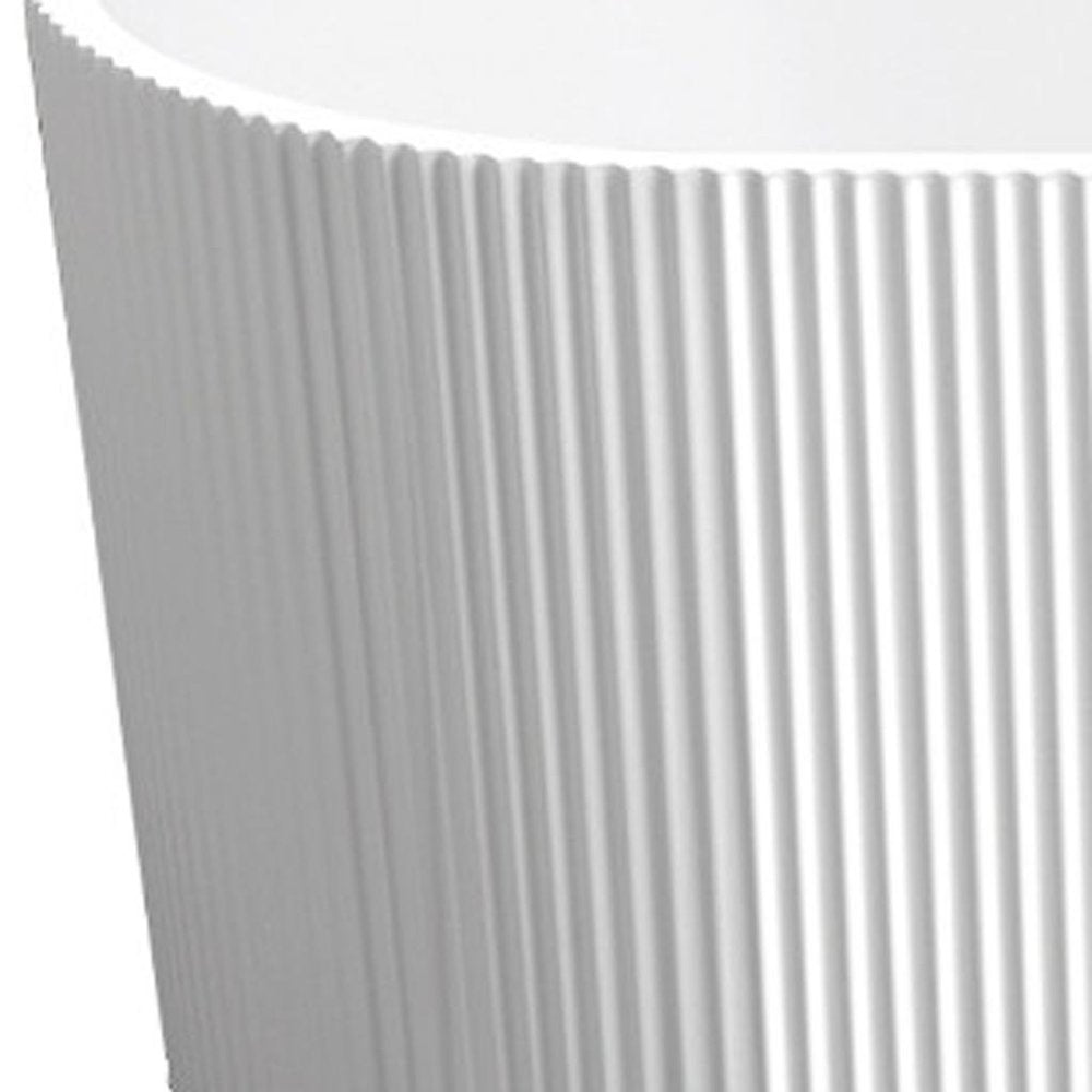 59" White Acrylic Oval Bath Tub — view 3