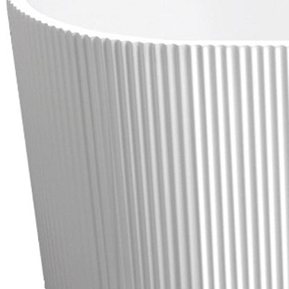 59" White Acrylic Oval Bath Tub