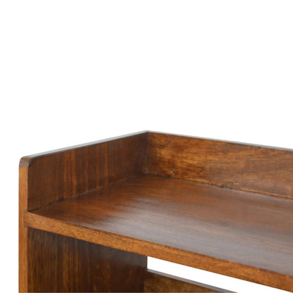 35" Chestnut Solid Wood Storage Bench With Shoe Storage HomeRoots