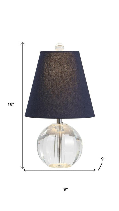 16" Clear Novelty Table Lamp With Globe Shade HomeRoots