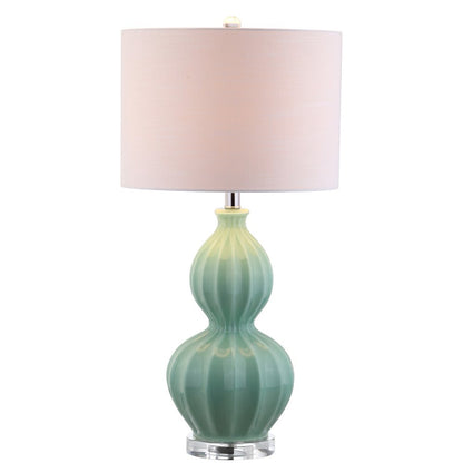 28" Clear Novelty Table Lamp With Drum Shade HomeRoots