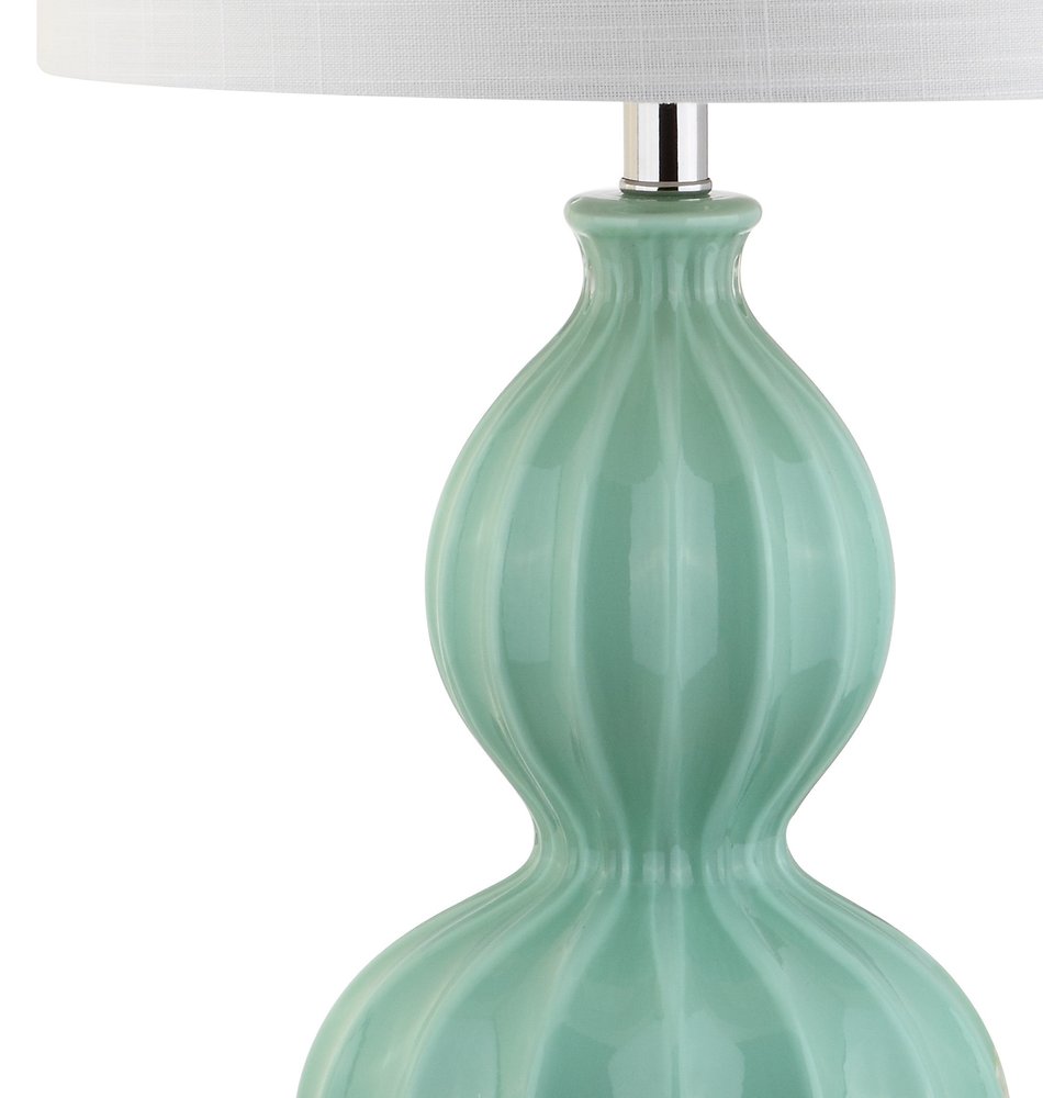 28" Clear Novelty Table Lamp With Drum Shade HomeRoots