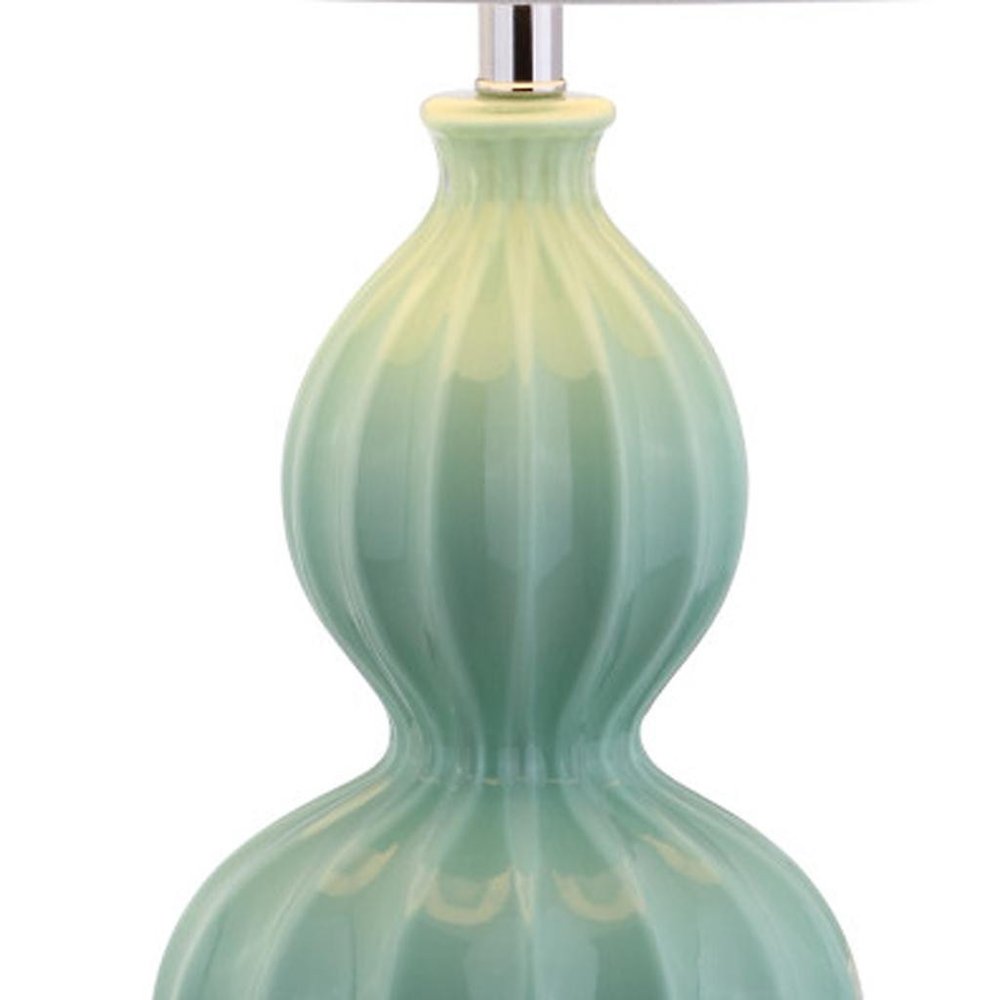 28" Clear Novelty Table Lamp With Drum Shade HomeRoots