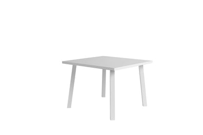 39" White Aluminum Square Outdoor Dining Table HomeRoots