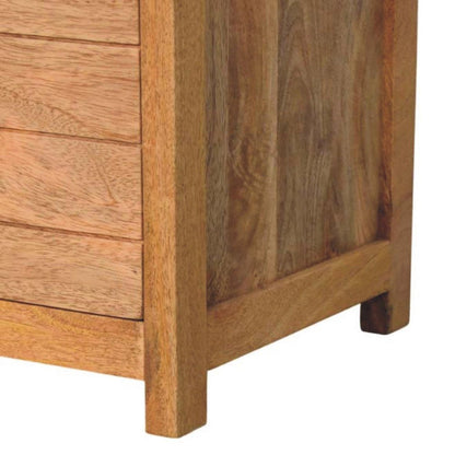 39" Tan And Oak Genuine Leather And Solid Wood Upholstered Storage Bench With Drawers HomeRoots