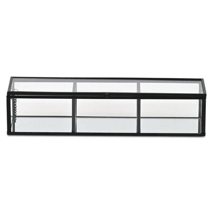 2" Black Glass Hand Painted Decorative Box HomeRoots