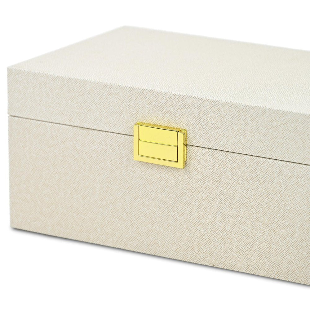 Set of Two Gold Wood Hand Painted Decorative Box HomeRoots