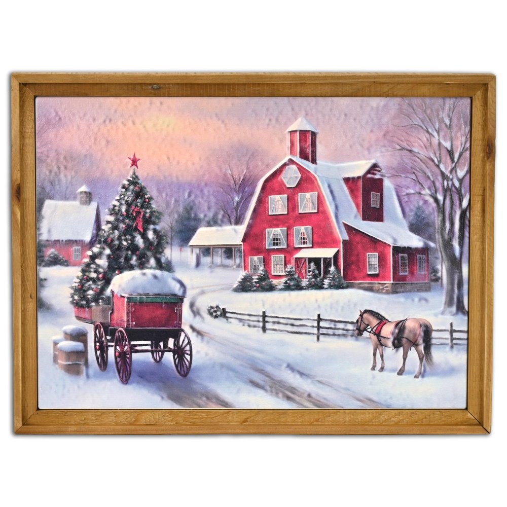 Eirlys Holiday Town Wall Art Brown Framed Wall Art — view 1