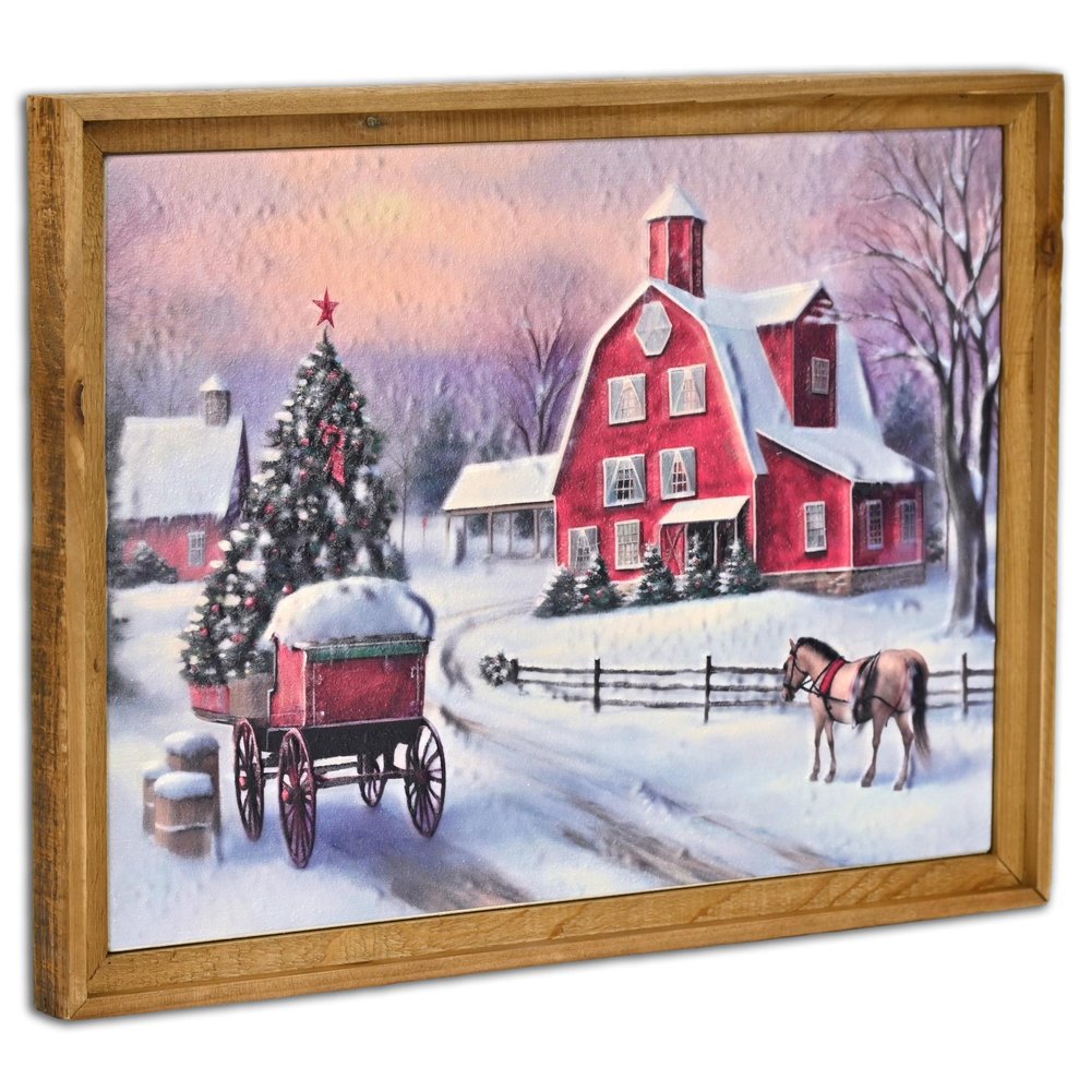 Eirlys Holiday Town Wall Art Brown Framed Wall Art — view 2