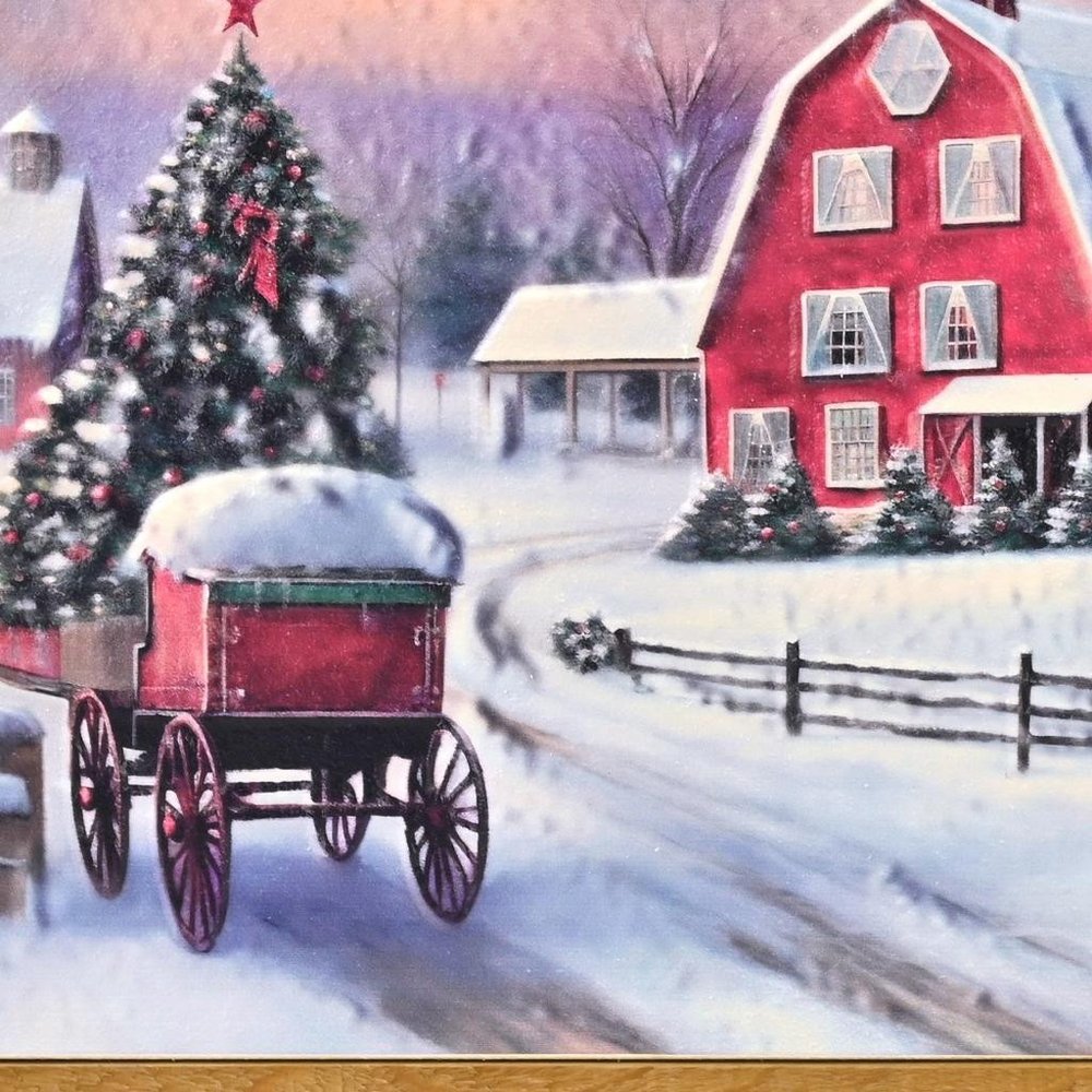 Eirlys Holiday Town Wall Art Brown Framed Wall Art — view 5