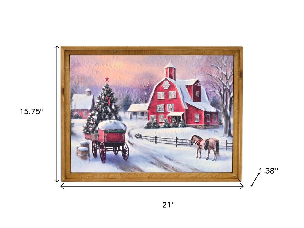 Eirlys Holiday Town Wall Art Brown Framed Wall Art — view 6