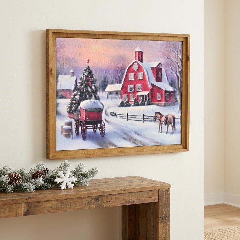 Eirlys Holiday Town Wall Art Brown Framed Wall Art — view 8