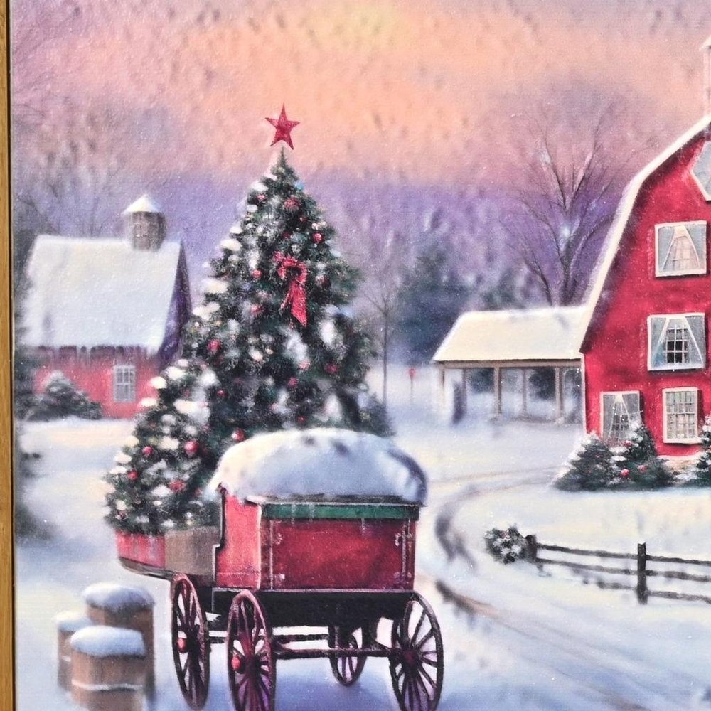 Eirlys Holiday Town Wall Art Brown Framed Wall Art — view 9