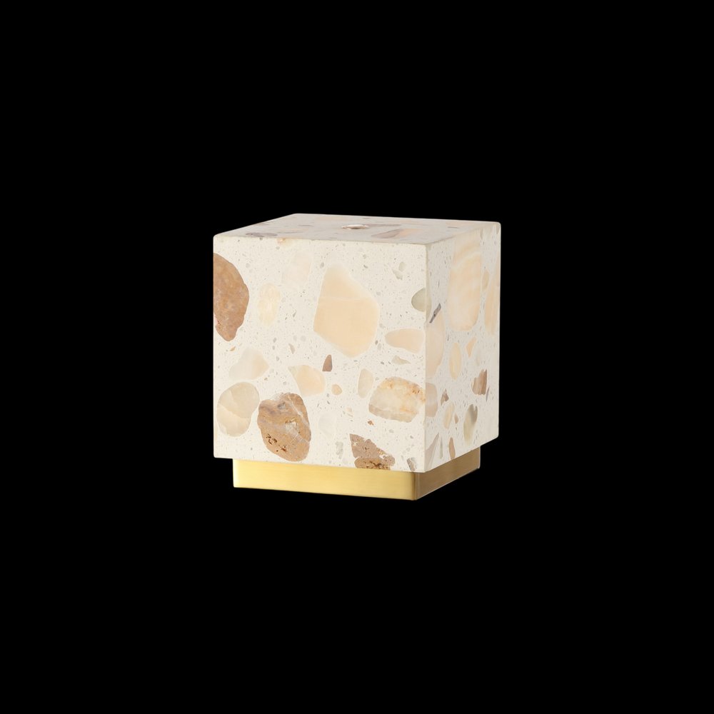 Set of Two 5" Gold Square USB Table Lamps With Square Shades — view 4