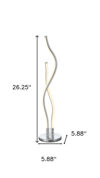 26" Silver Novelty Table Lamp HomeRoots
