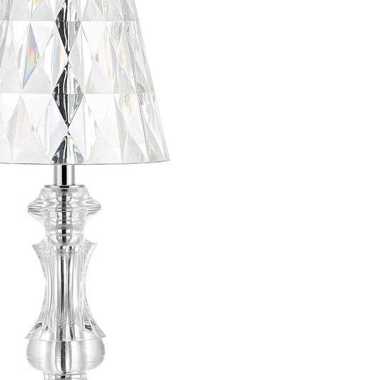 13" Silver Novelty USB Table Lamp With Empire Shade HomeRoots