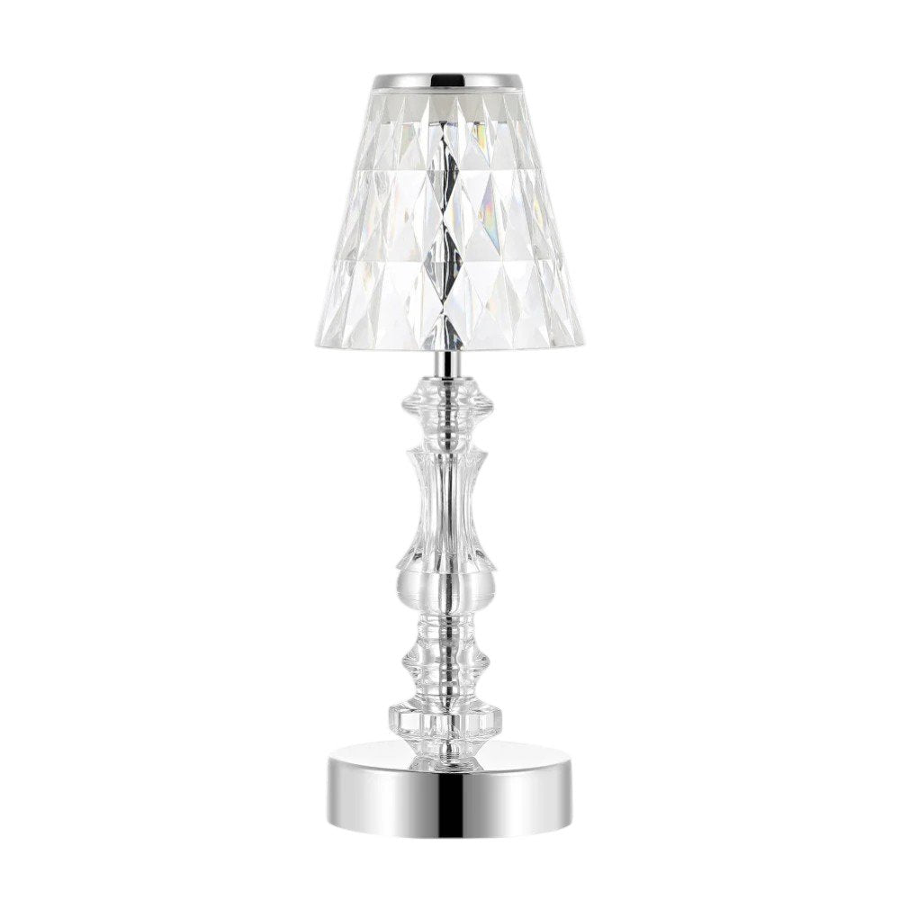 13" Silver Novelty USB Table Lamp With Empire Shade HomeRoots